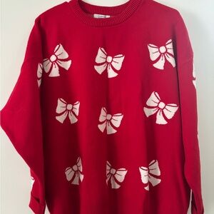 Red Sweater with bows